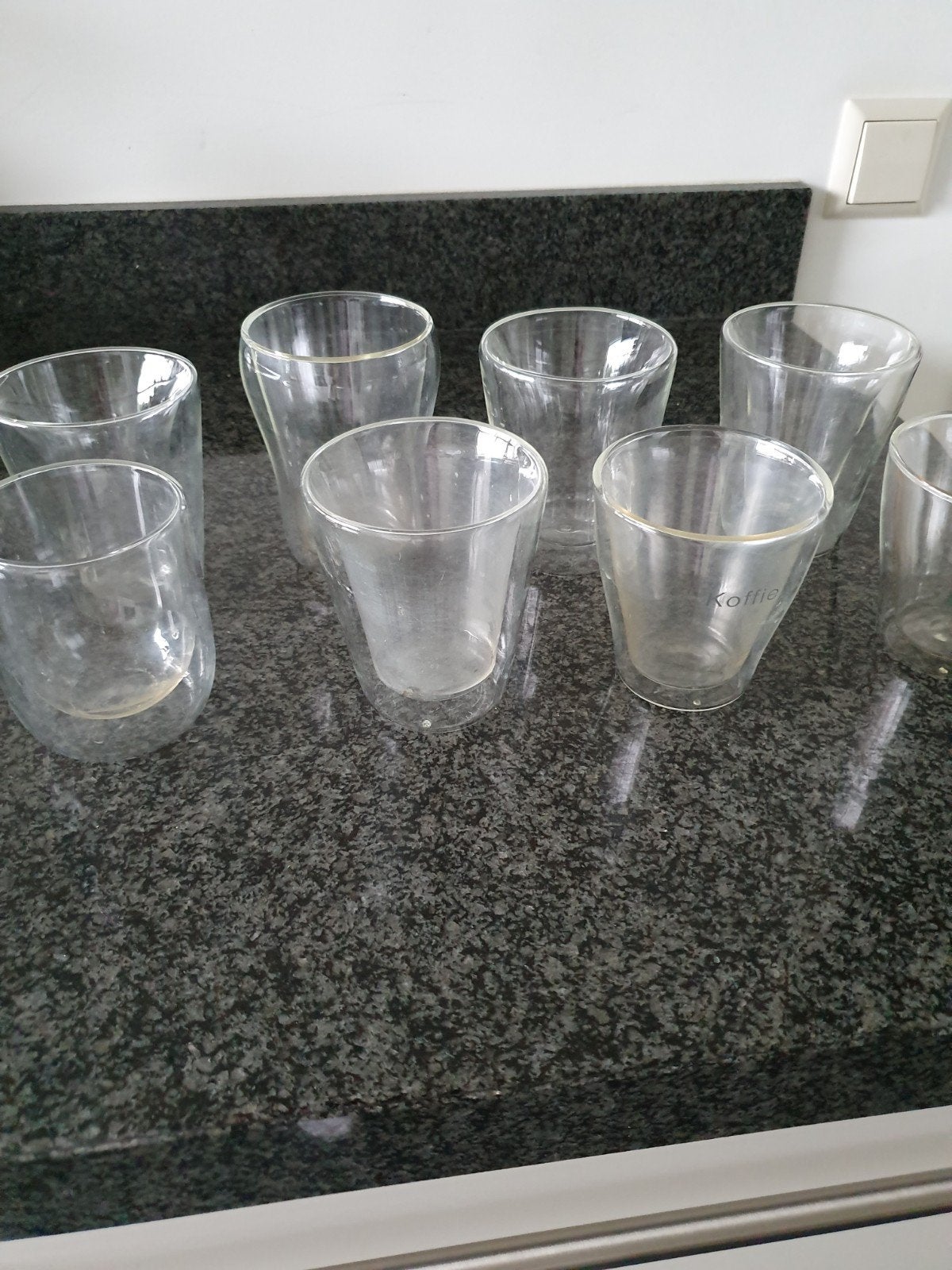 8 Dubbelglas koffie/theeglazen, Huis en Inrichting, Keuken | Servies, Ophalen of Verzenden, Glas, Overige stijlen, Glas of Glazen