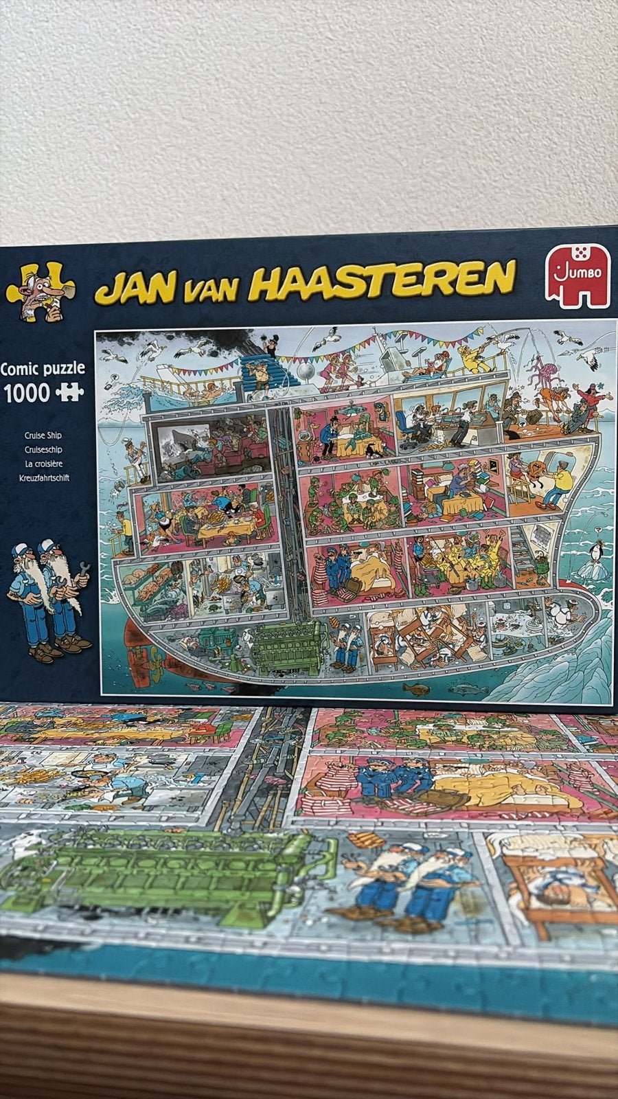 Jan van Haasteren puzzel “Cruiseschip”, 1000 stukjes., Ophalen of Verzenden, 500 t/m 1500 stukjes, Zo goed als nieuw, Legpuzzel