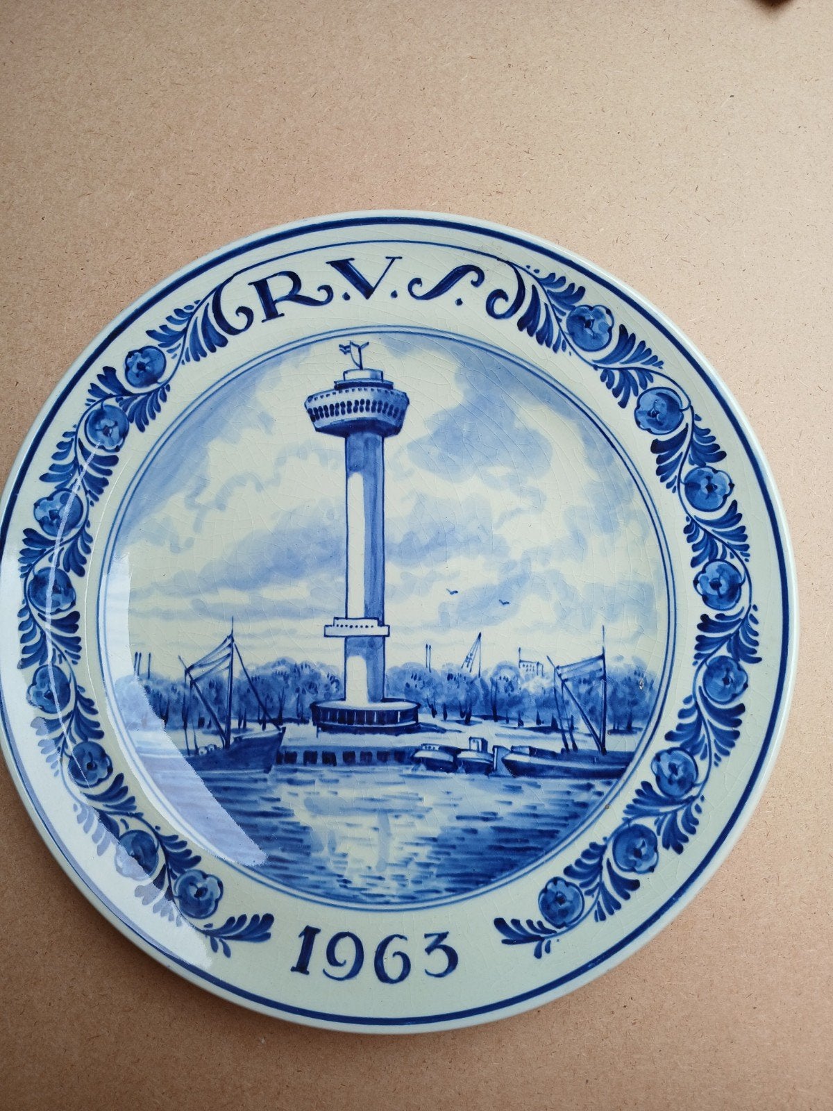 Herinnerings bord R.V.S., Antiek en Kunst, Antiek | Wandborden en Tegels, Ophalen of Verzenden