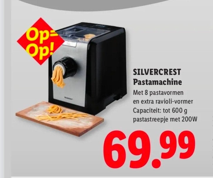 pasta machine, Ophalen of Verzenden, Zo goed als nieuw