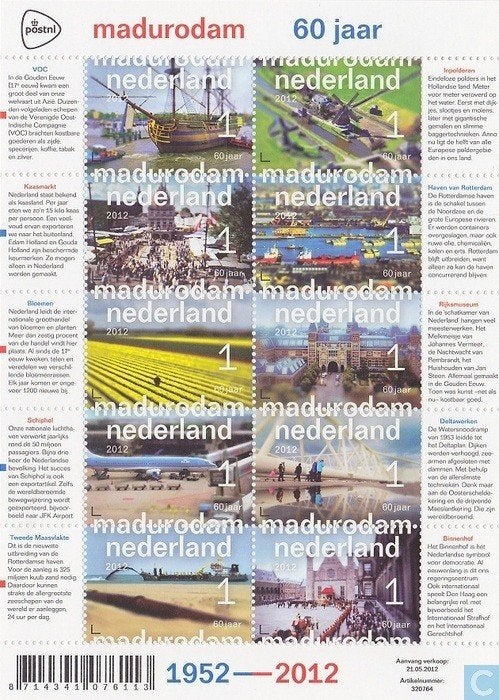 Nederland NVPH nr 2925/34 postfris Madurodam 2012, Postzegels en Munten, Ophalen of Verzenden, Na 1940, Postfris