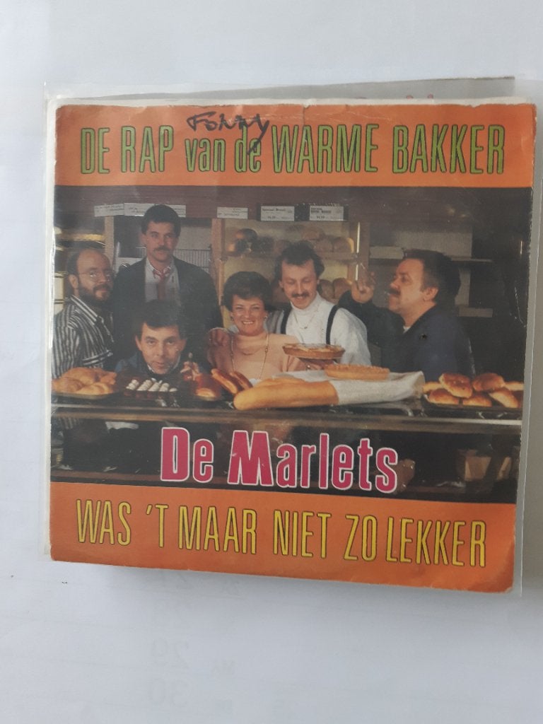 De Marlets , De rap van de warme bakker , single, Ophalen of Verzenden, Gebruikt, 12 inch, Levenslied of Smartlap