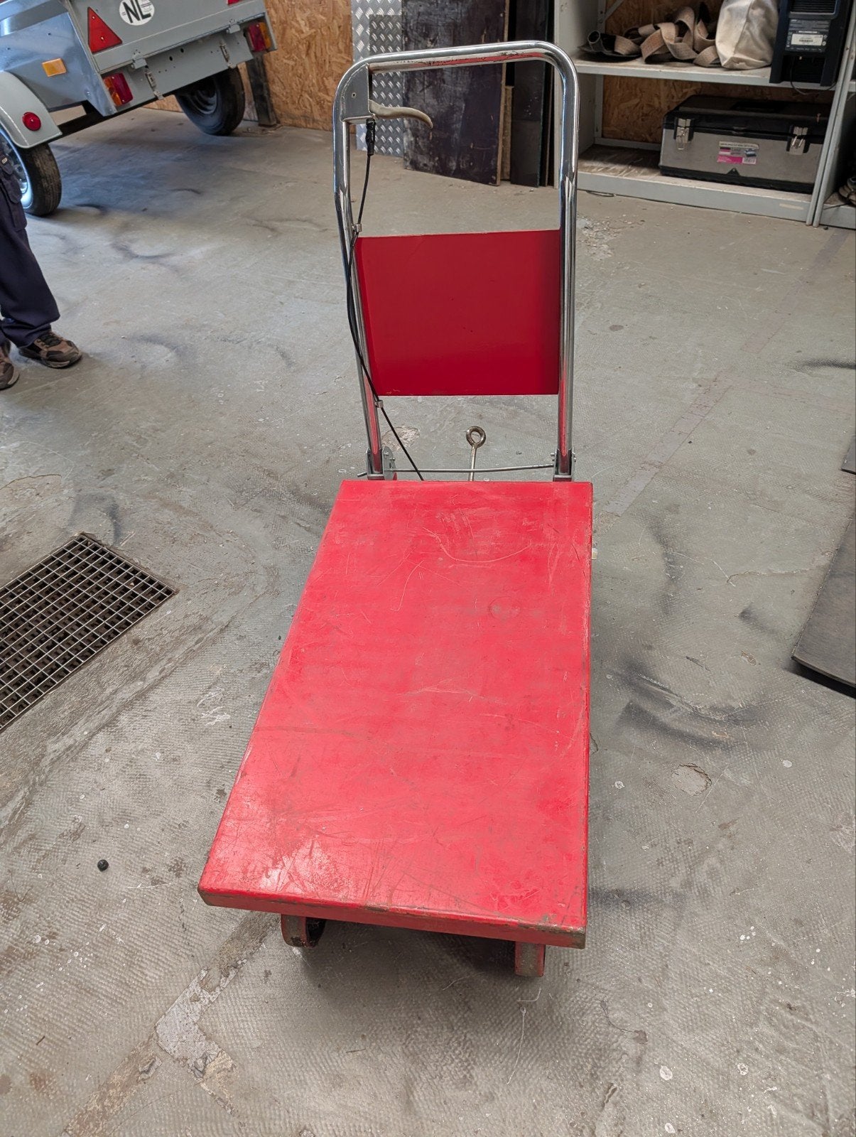 Hydraulische heftafel / palletwagen, Ophalen