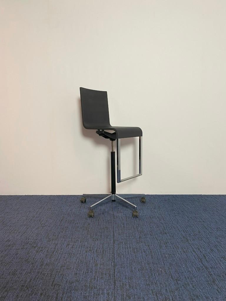 4 x Verrijdbare barkruk Vitra .03 High, zwart/chroom, Ophalen, Gebruikt, In hoogte verstelbaar, 60 tot 90 cm