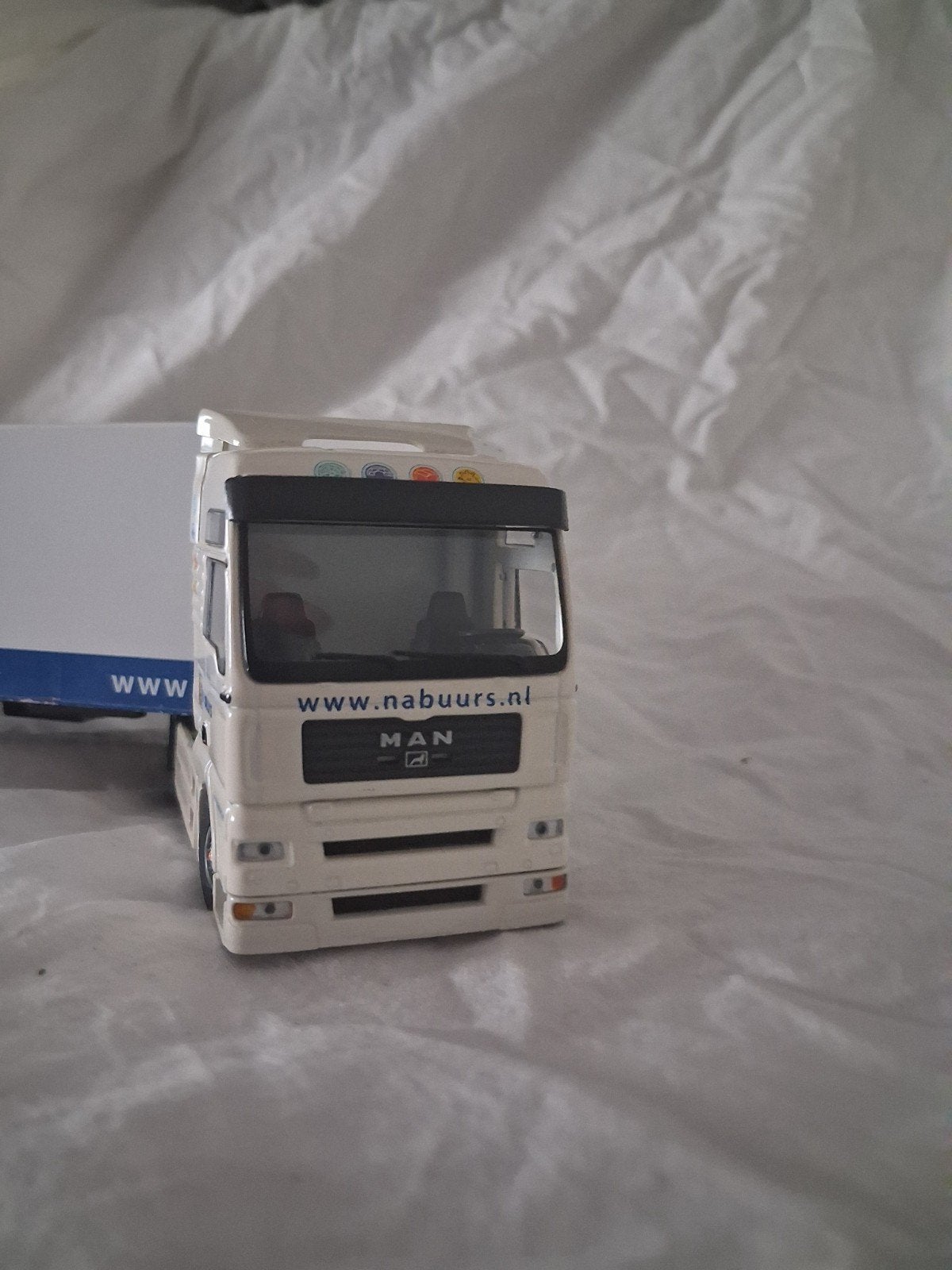 MAN vrachtwagen met Nabuurs trailer schaalmodel, Ophalen of Verzenden, Gebruikt, Bus of Vrachtwagen