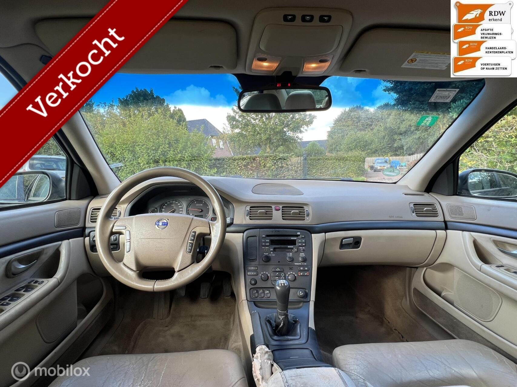 Volvo S80 2.4 D5/163pk Dynamic bj 2002, Auto's, Voorwielaandrijving, Stoelverwarming, Blauw, 163 pk