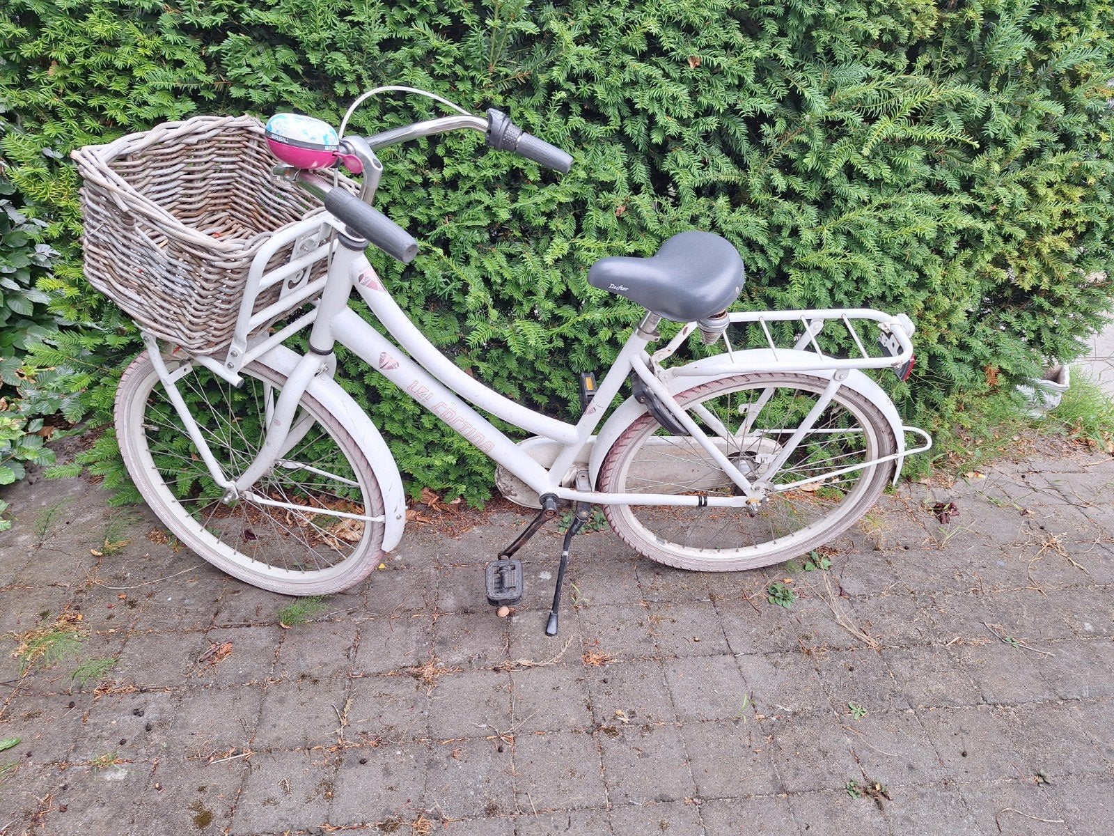 Witte Cortina meisjesfiets met 24 inch wielen, Terugtraprem, Versnellingen, Ophalen of Verzenden, Gebruikt
