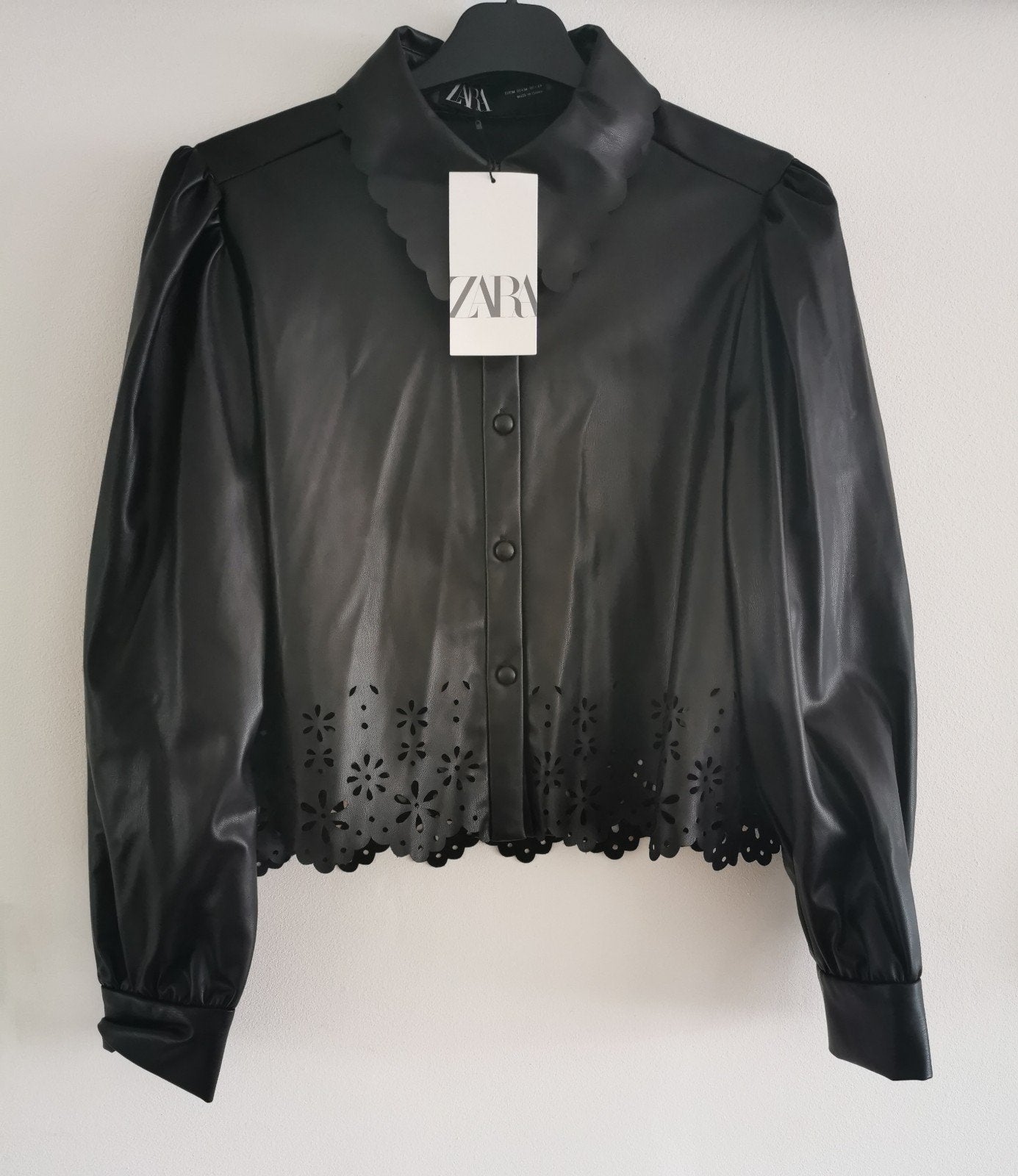 ZARA lederlook jasje met broderie mt. M, Maat 38/40 (M), Verzenden, Nieuw, Jasje