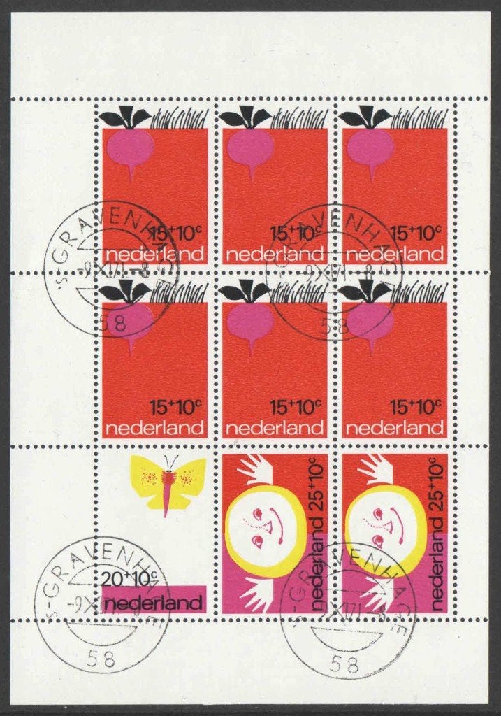 Nederland NVPH nr 1001 gestempeld Kinderpostzegels 1971, Ophalen of Verzenden, Na 1940, Gestempeld