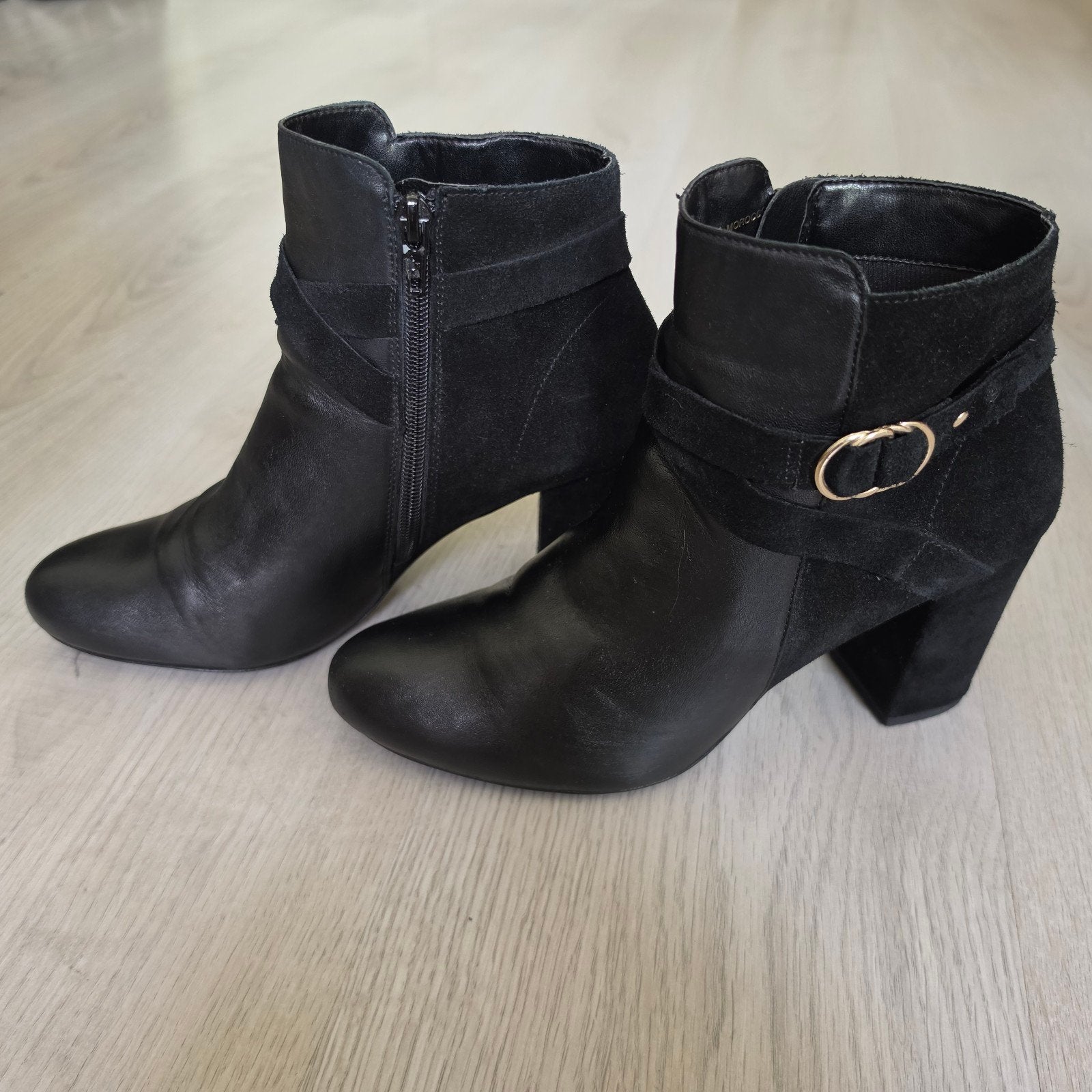 Oasis leather boots, Zwart, Ophalen of Verzenden, Zo goed als nieuw, Schoenen met hoge hakken