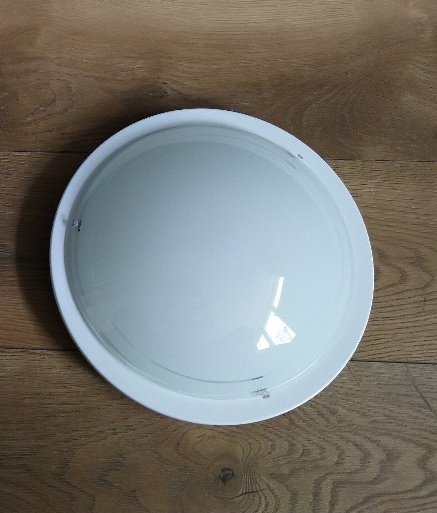 Plafonniere / plafondlamp wit, Modern, Zo goed als nieuw, Wit, Glas