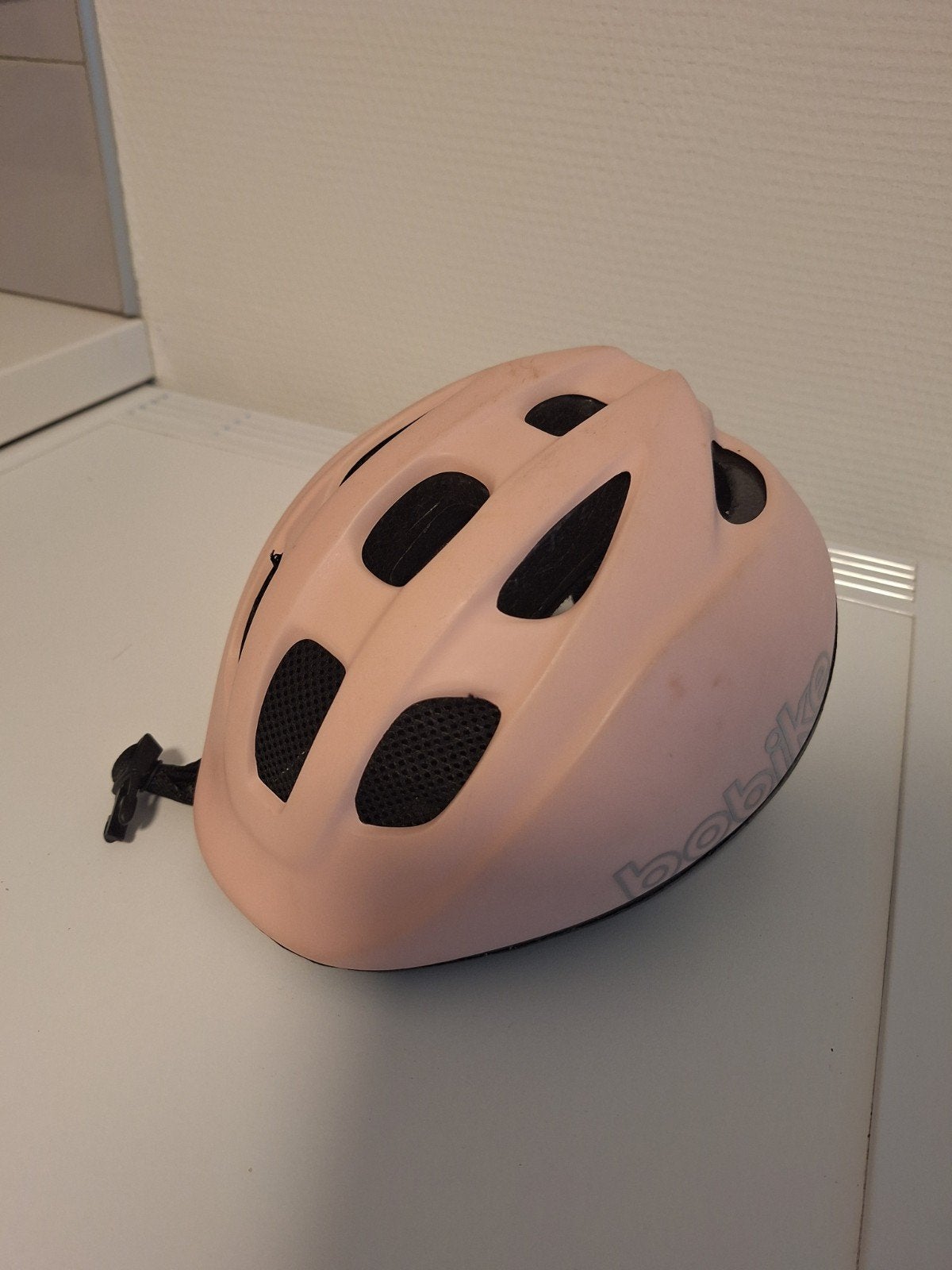 Bobike Go lichtroze fietshelm maat XS, Gebruikt, Bobike Go, Jongen of Meisje, Ophalen