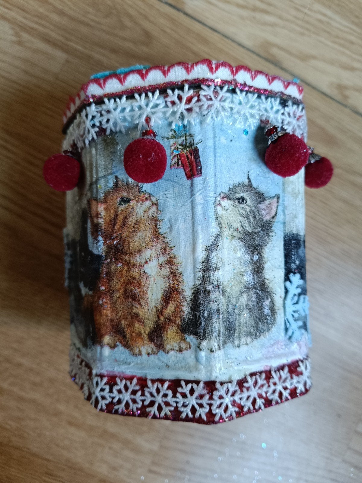 Katten in kerstsfeer, Ophalen of Verzenden