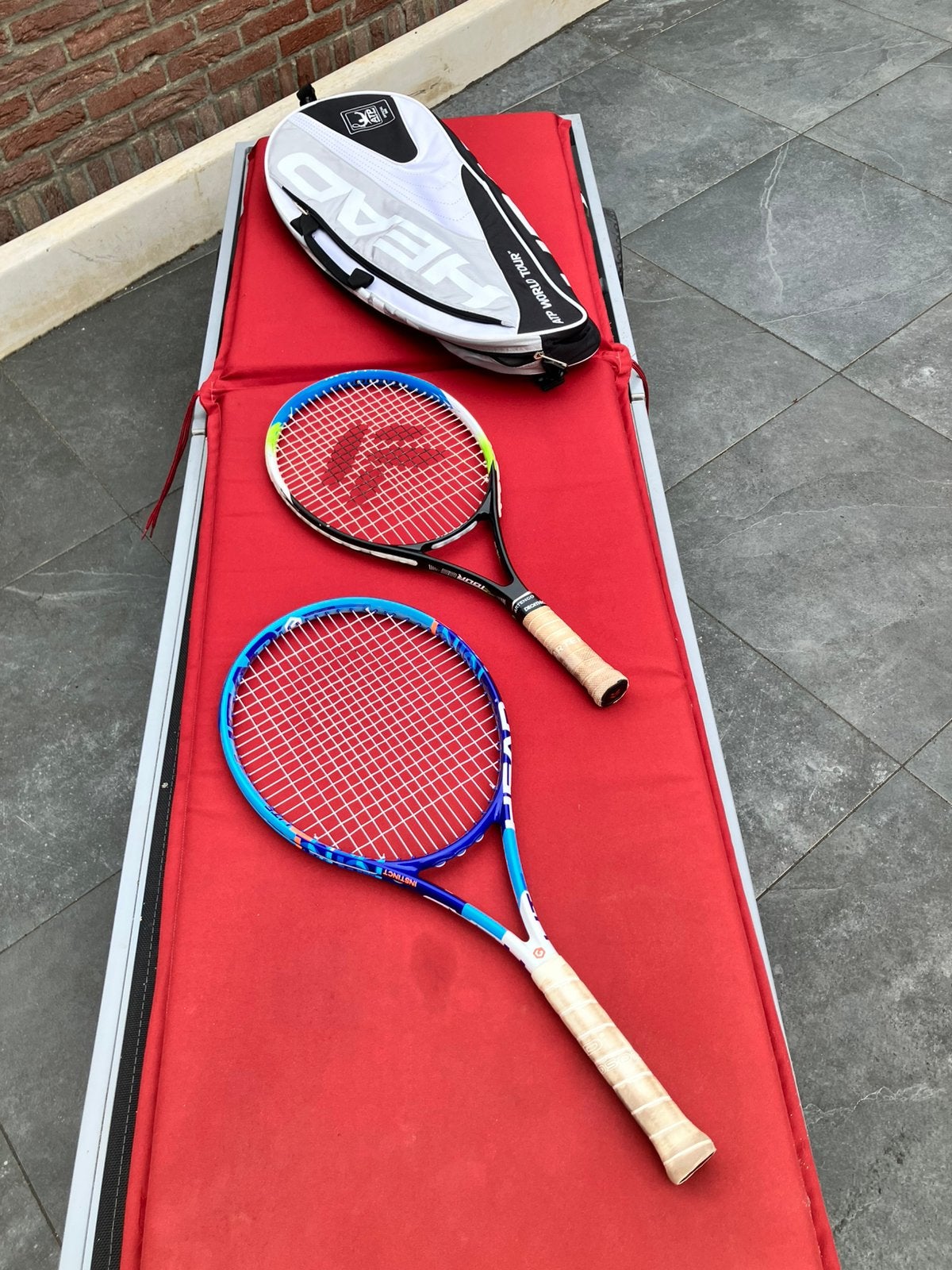 ZGAN rackets Head Instinct + Tecno Pro met hoes, Sport en Fitness, Tennis, Ophalen, Zo goed als nieuw, Racket, Head