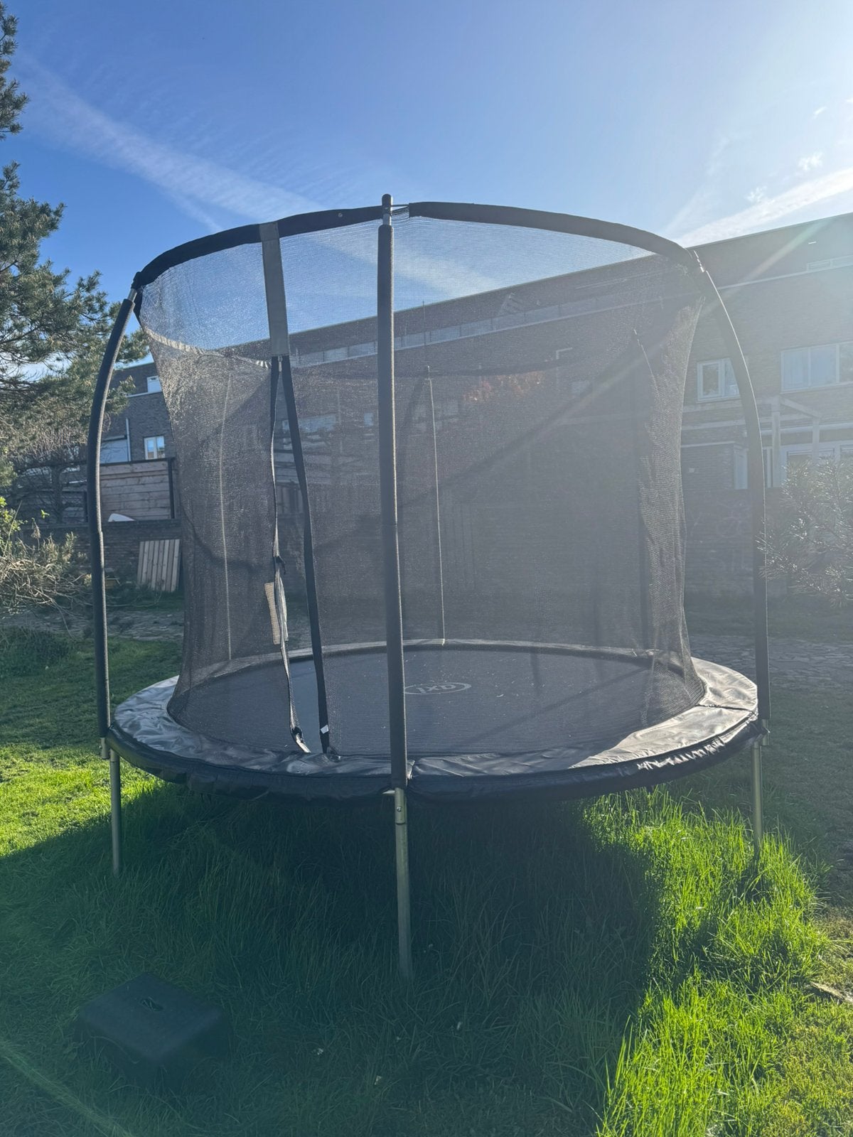 AXI Houston Trampoline - Ø 305 cm – Zwart – Met net, Kinderen en Baby's, Speelgoed | Buiten | Trampolines, Ophalen, Zo goed als nieuw