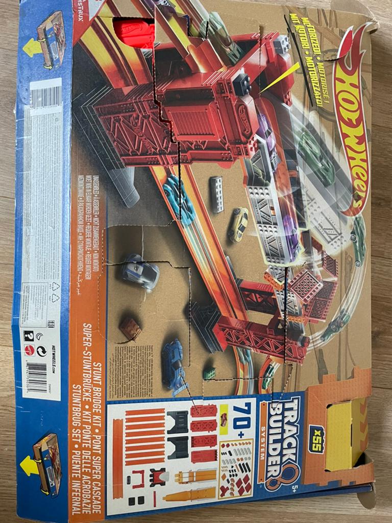 Hotweels Track builder set van een brug (kijk beschrijving!), Verzamelen, Speelgoed, Ophalen, Gebruikt
