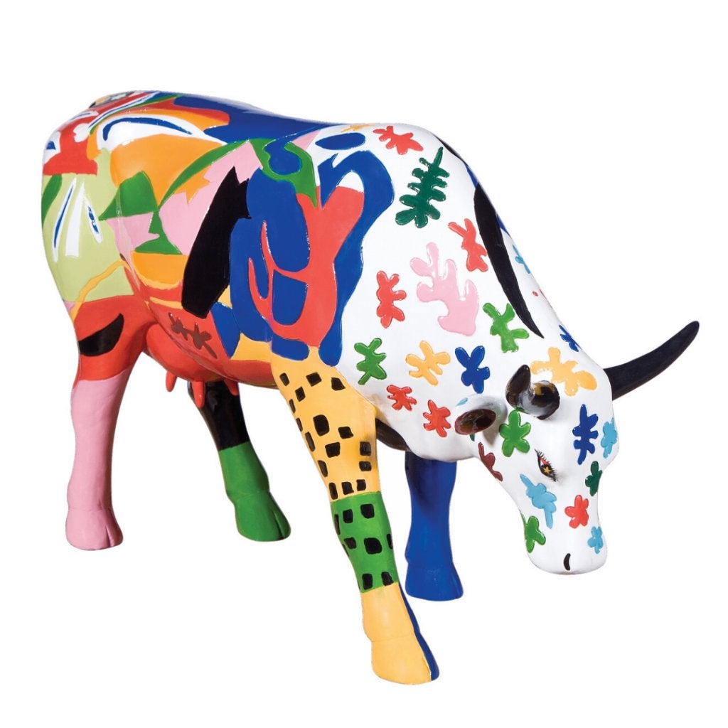 Nieuw Cow Parade koe A La Mootisse large gratis verzending., Ophalen of Verzenden, Beeld, Steen/keramiek