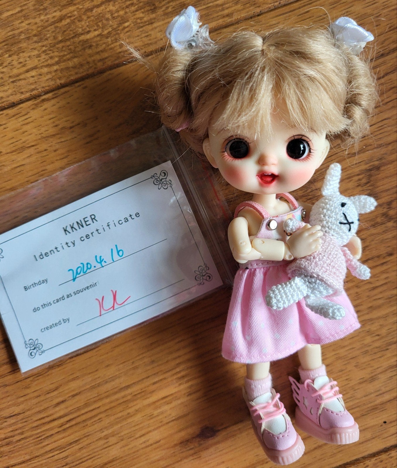 bjd ob11 KKNER , Legit fullset popje met identiteitskaart., Ophalen of Verzenden, Nieuw, Pop
