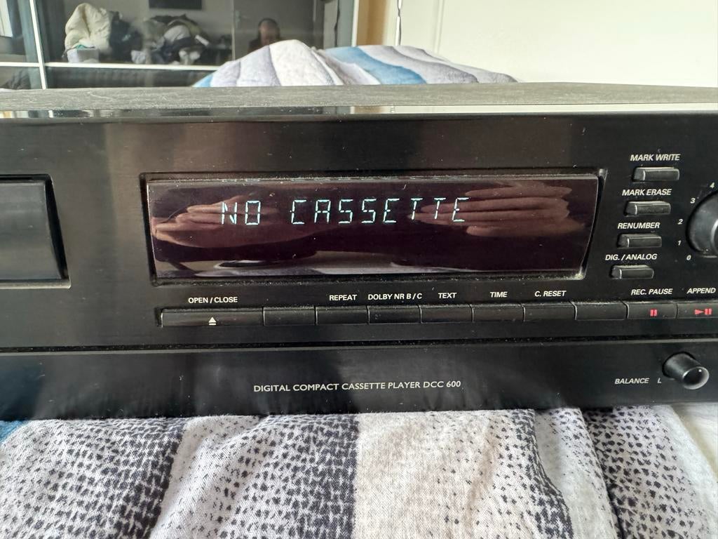Philips DCC 600 Digital Compact Cassette Speler + 2 Cassette, Audio, Tv en Foto, Ophalen of Verzenden, Enkel, Philips