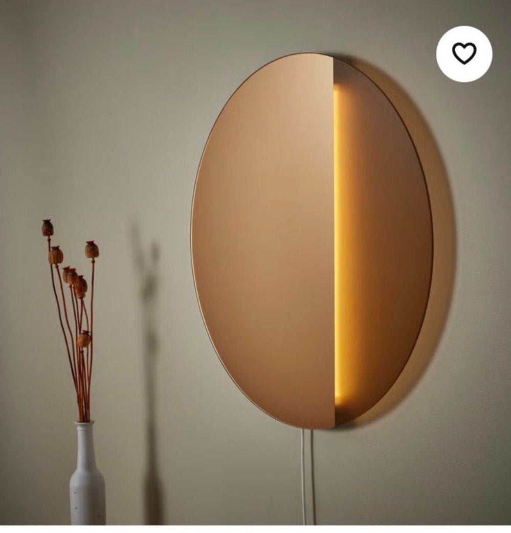 VARMBLIXT Spiegel, Ophalen, Rond, Zo goed als nieuw, Minder dan 100 cm