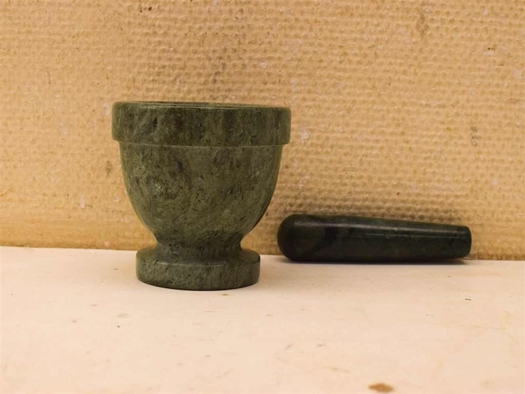 Marmeren Vijzel met stamper 53546, Ophalen of Verzenden, Gebruikt