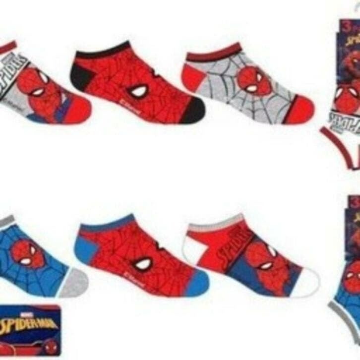 Spiderman Sneakersokken - 3 paar - Maat 23/26 - Marvel, Nieuw, Ophalen of Verzenden, Spiderman, Jongen