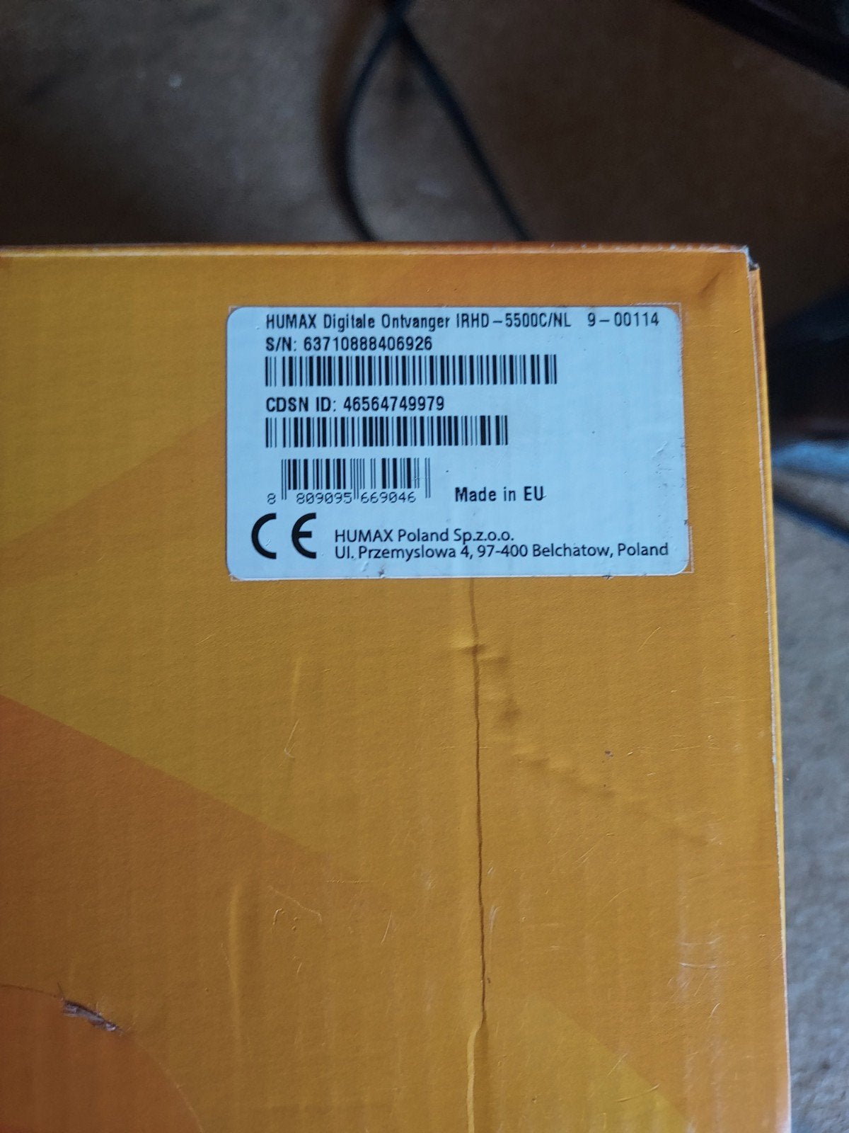 HUMAX Digitale Ontvanger IRHD-5500C/NL - Ziggo, Ophalen, Nieuw, Decoder