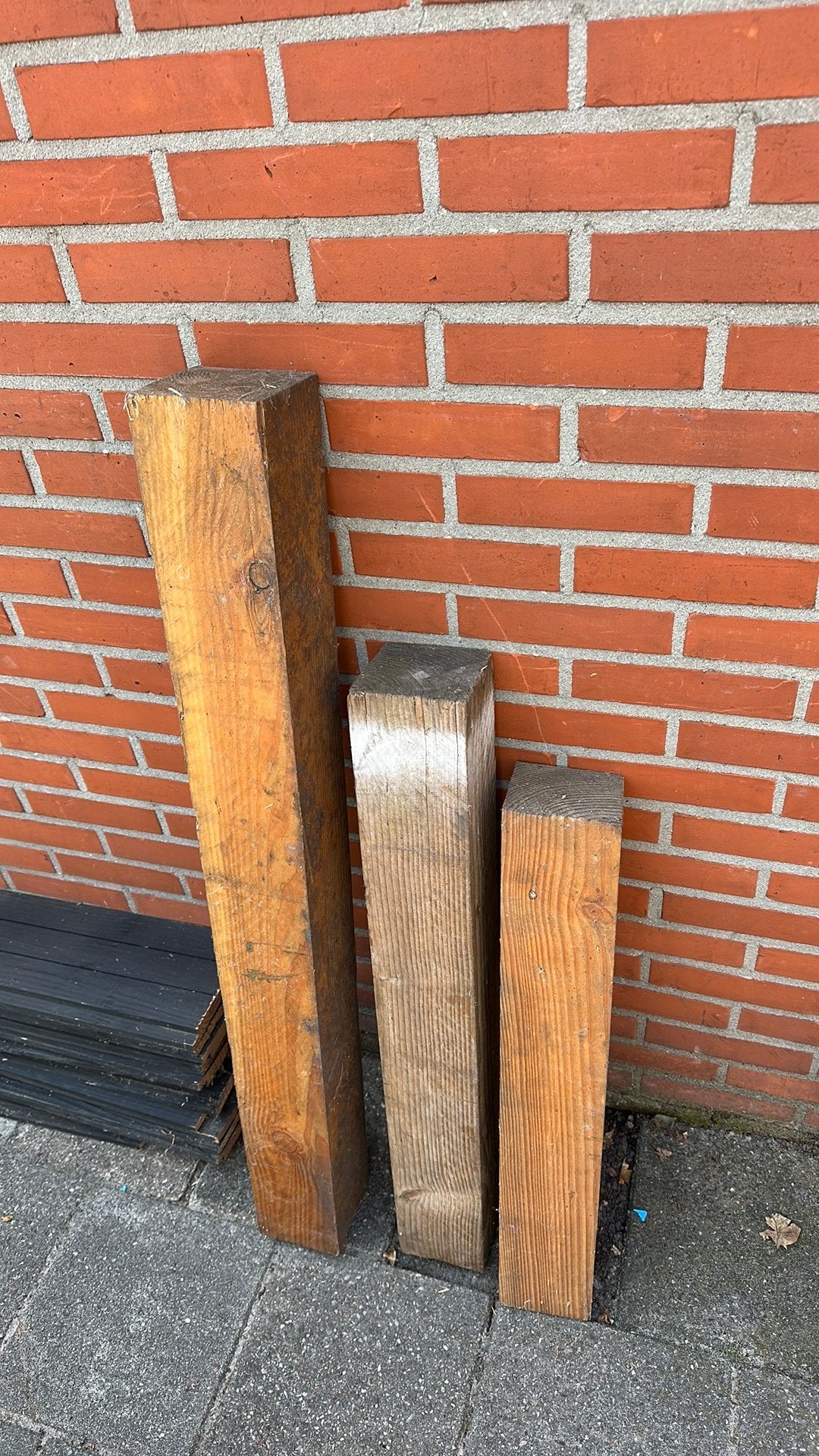 Douglas balken 12x12 rabat planken en 1 poer, Tuin en Terras, Palen, Balken en Planken, Ophalen, Zo goed als nieuw, 250 cm of meer