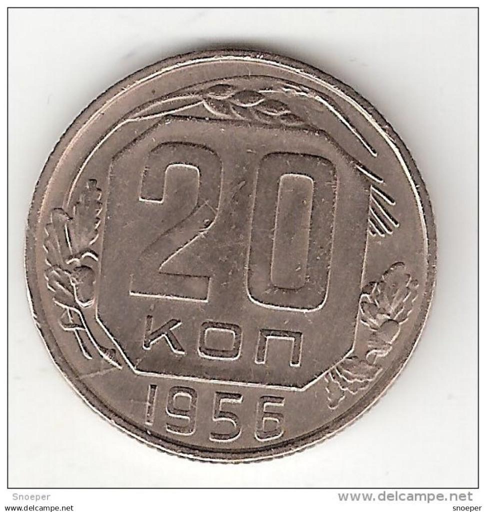 russia 20 kopeks 1956 km 118, Verzenden, Rusland, Losse munt