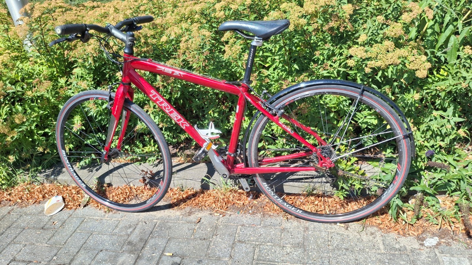 Trek 7.5 FX Racefiets - Rood, Alpha Aluminium, Carbon Voorvo, Overige merken, 28 inch, Gebruikt, Velgrem
