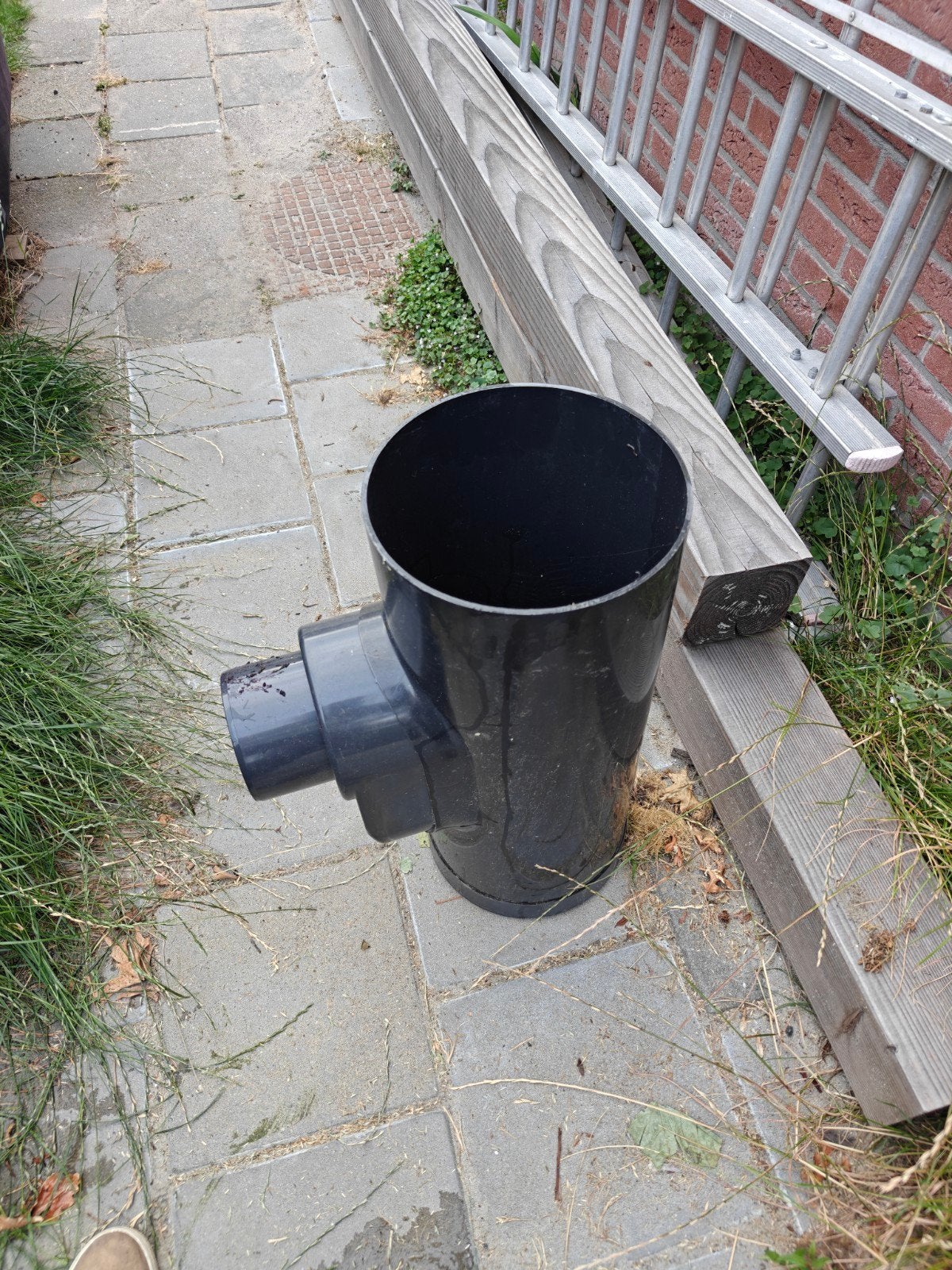 Pipelife tegelpadkolk onderbak met gietijzeren kop, Ophalen, Overige materialen, Nieuw, Minder dan 2 meter