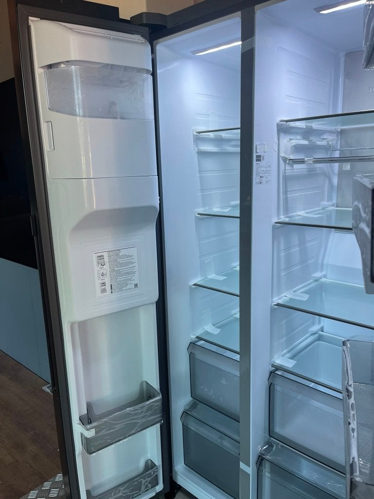 Samsung Amerikaanse koelkast met touchscreen zwart, Witgoed en Apparatuur, Koelkasten en IJskasten, 200 liter of meer, 60 cm of meer