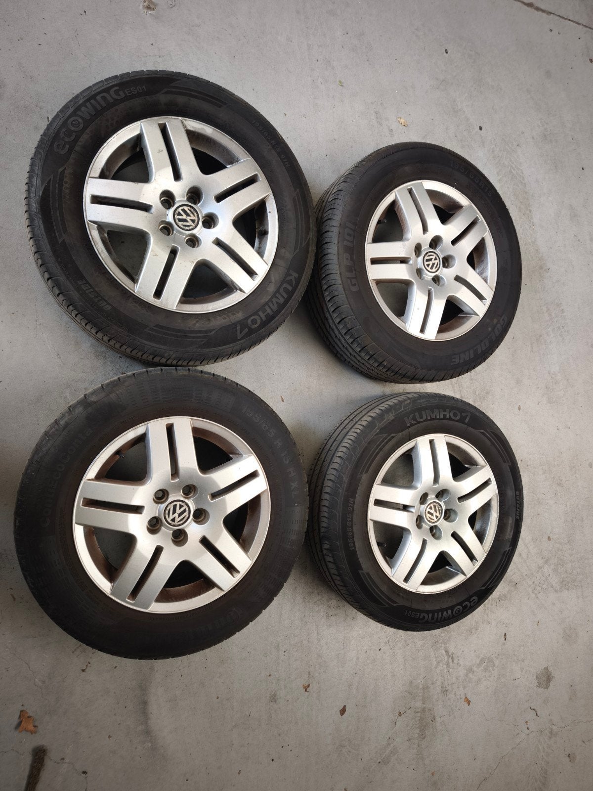 Originele vw golf 4 velgen 15 inch 5x100, Auto diversen, Wieldoppen, Ophalen, Gebruikt