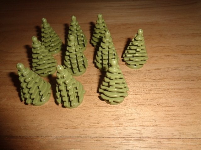 Partij N751=10x Nieuwe kleine Lego dennenbomen, Lego, Lego, Lego, Overige typen