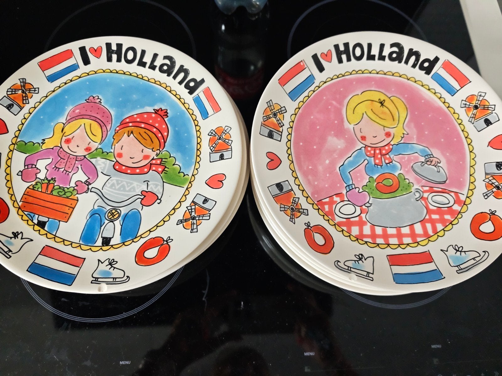 10 Blond Amsterdam, I Love Holland borden, Ophalen, Gebruikt, Aardewerk, Bord(en)