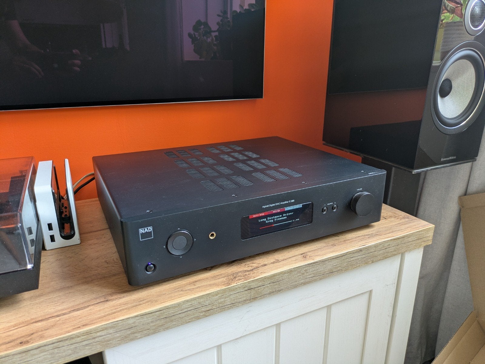 NAD C368 Hybrid Digital DAC Versterker met BluOS module, Overige merken, Ophalen of Verzenden, Zo goed als nieuw, 60 tot 120 watt