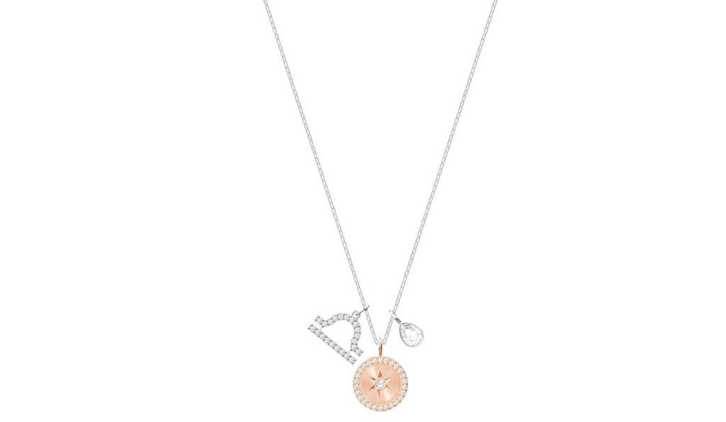 Swarovski Ketting Sterrenbeeld Weegschaal, Ophalen, Zo goed als nieuw, Zilver, Overige materialen