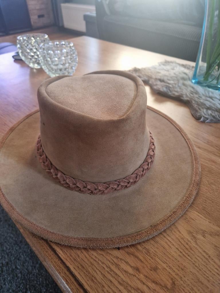 Originele Australische SWAGMAN Suede/Leren Hoed - Maat XL, Hoed, Ophalen of Verzenden, Onbekend, Gedragen