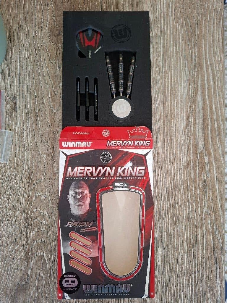 Dartpijl Mervyn King special edition 22 gram NIEUWSTAAT, Ophalen, Zo goed als nieuw, Pijlen