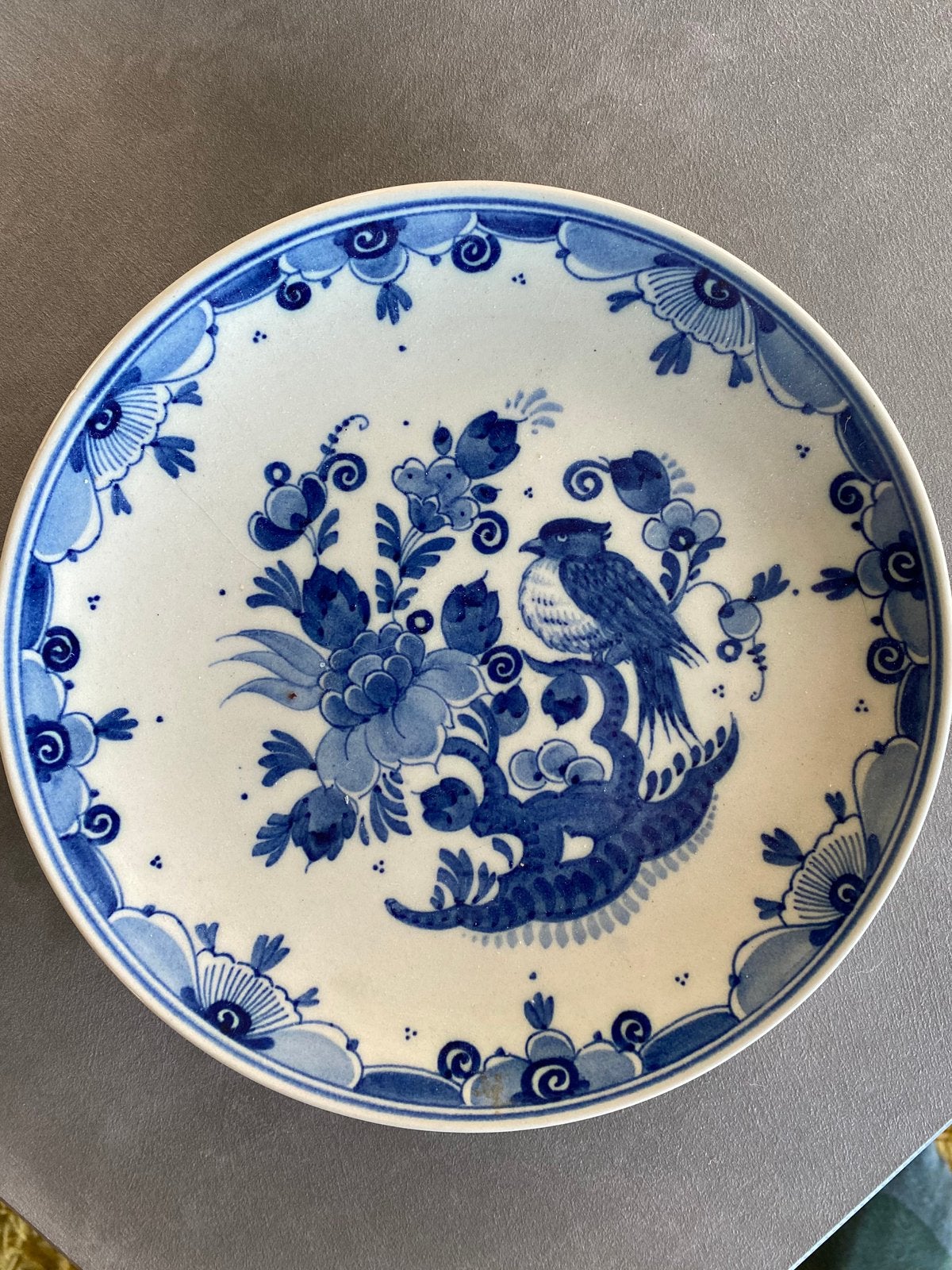 Prachtig handbeschilderd Delfts blauw wandbord – Gouda/Gaaf!, Antiek en Kunst, Ophalen of Verzenden