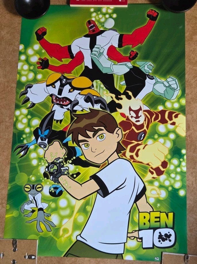 Ben 10 Poster - 91x61cm, Rechthoekig Staand, Deurposter of groter, Ophalen of Verzenden, Zo goed als nieuw
