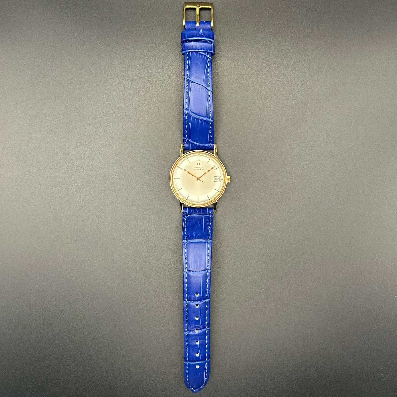 Omega Automatic 162.002 - Cal. 562 -Vintage jaren 60, Polshorloge, Ophalen of Verzenden, Omega, Leer