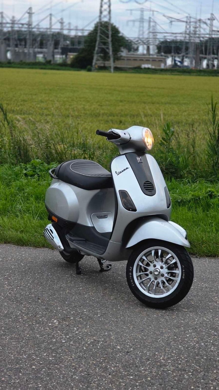 Vespa LX 50cc 4-takt - Zilverkleurige Scooter, Ophalen, Gebruikt, Benzine, 50 cc