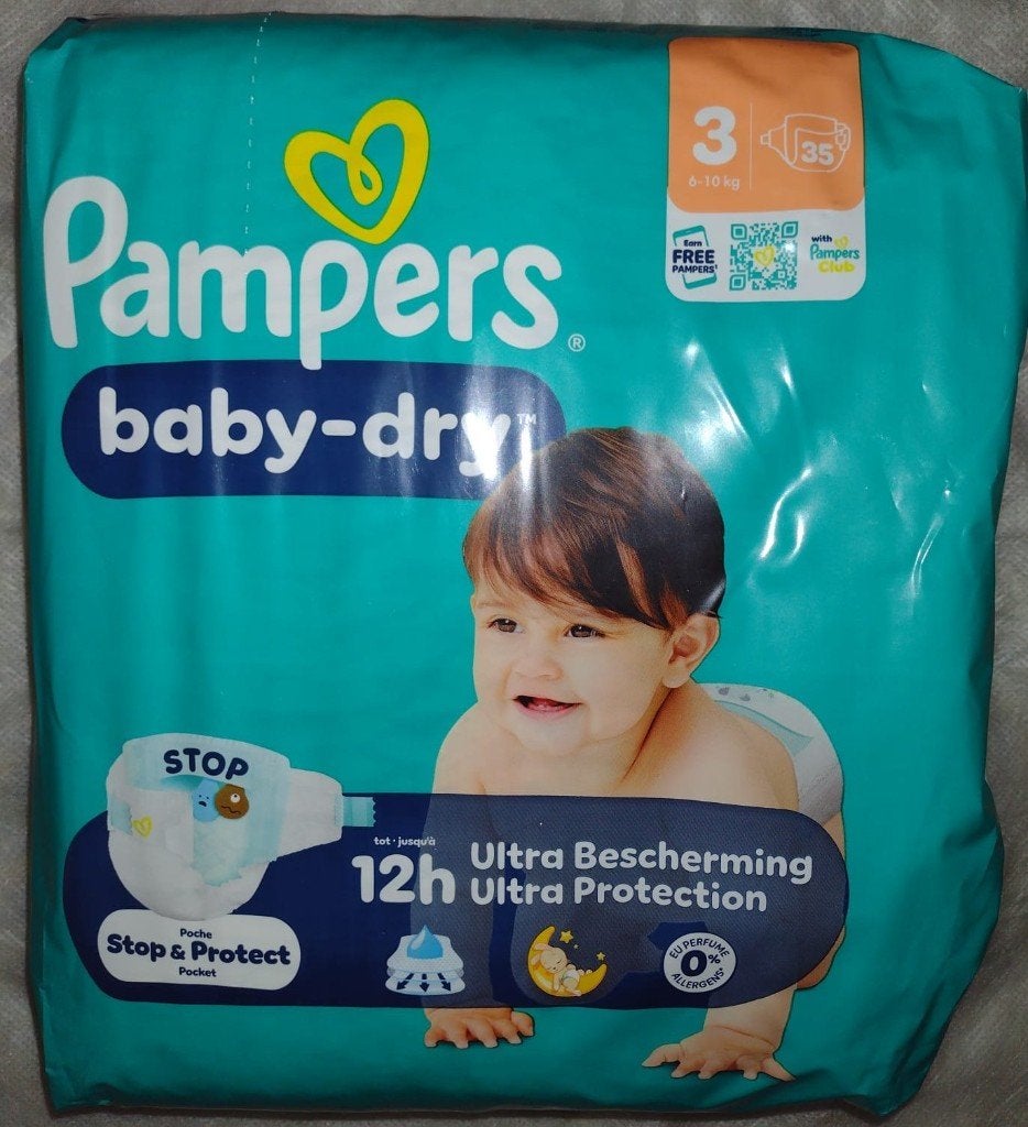 1 pak Pampers baby dry maat 3 35 stuks NIEUW, Ophalen of Verzenden, Nieuw