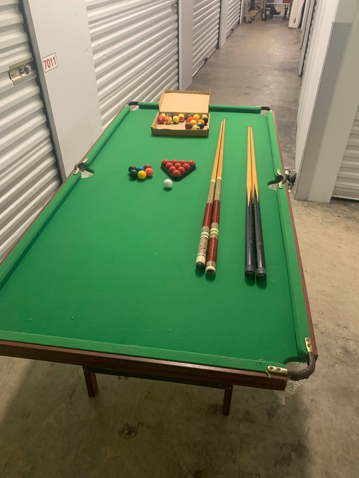 Gebruikte Pooltafel met Accessoires, Ophalen, Gebruikt, Pooltafel
