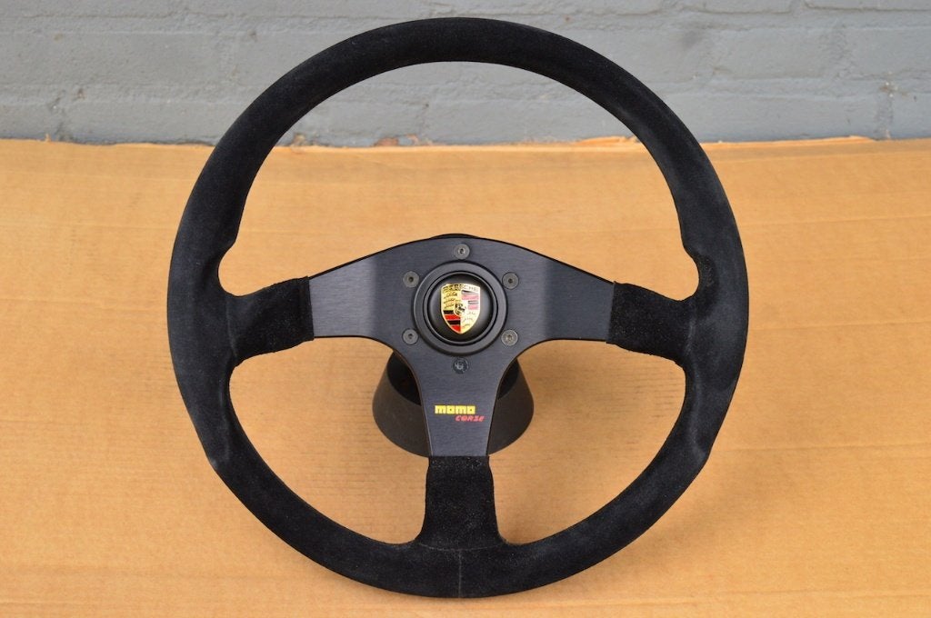 Momo sportstuur Zwart Alcantara Leder naafvroege Porsche 911, Ophalen of Verzenden, Porsche