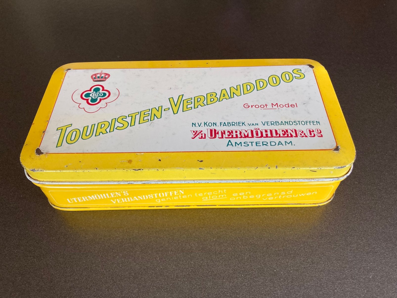 Touristen verbanddoos v/h Utermöhlen, Verzamelen, Blikken, Ophalen of Verzenden, Gebruikt, Overige, Overige merken