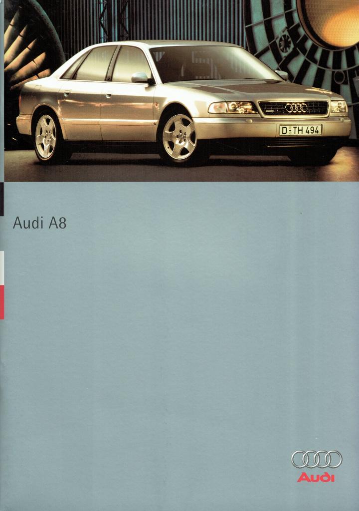 Folder Audi A8 (Belgische uitgave - Franstalig - 1995), Boeken, Auto's | Folders en Tijdschriften, Gelezen, Audi, Verzenden