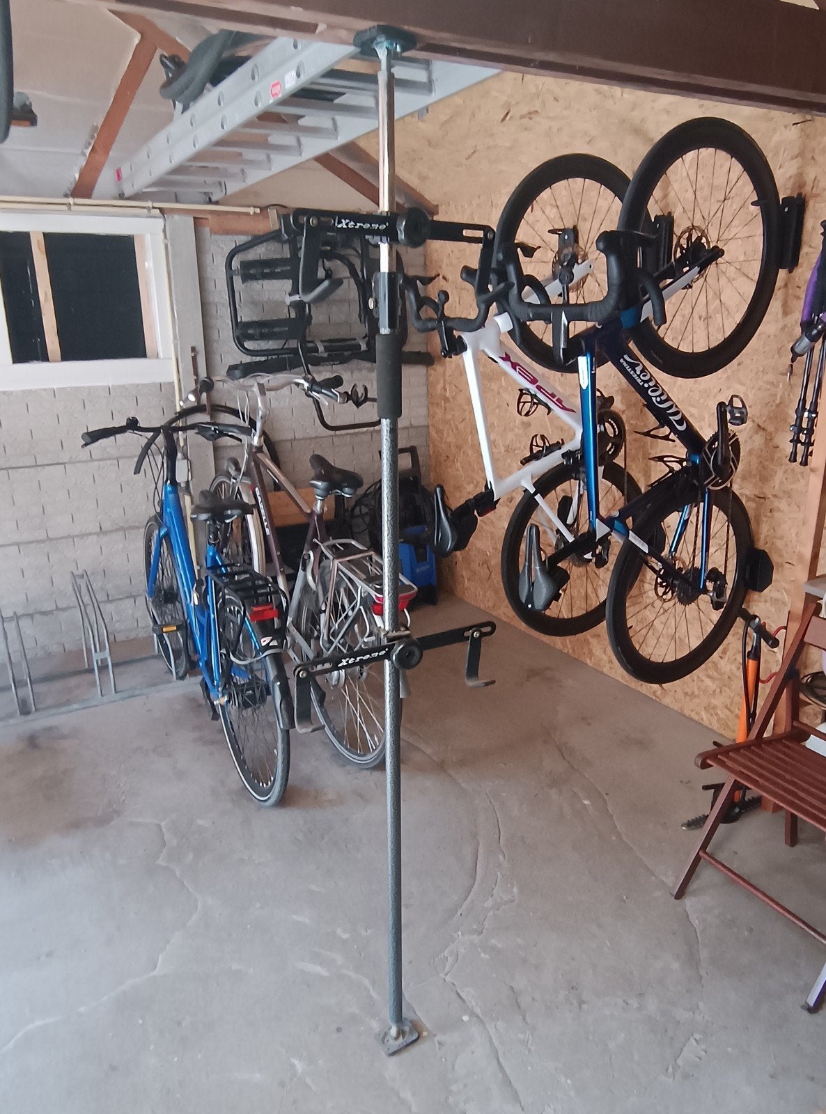 Fiets opbergsysteem voor 2 fietsen - Vloer/Plafond of Wand, Ophalen of Verzenden