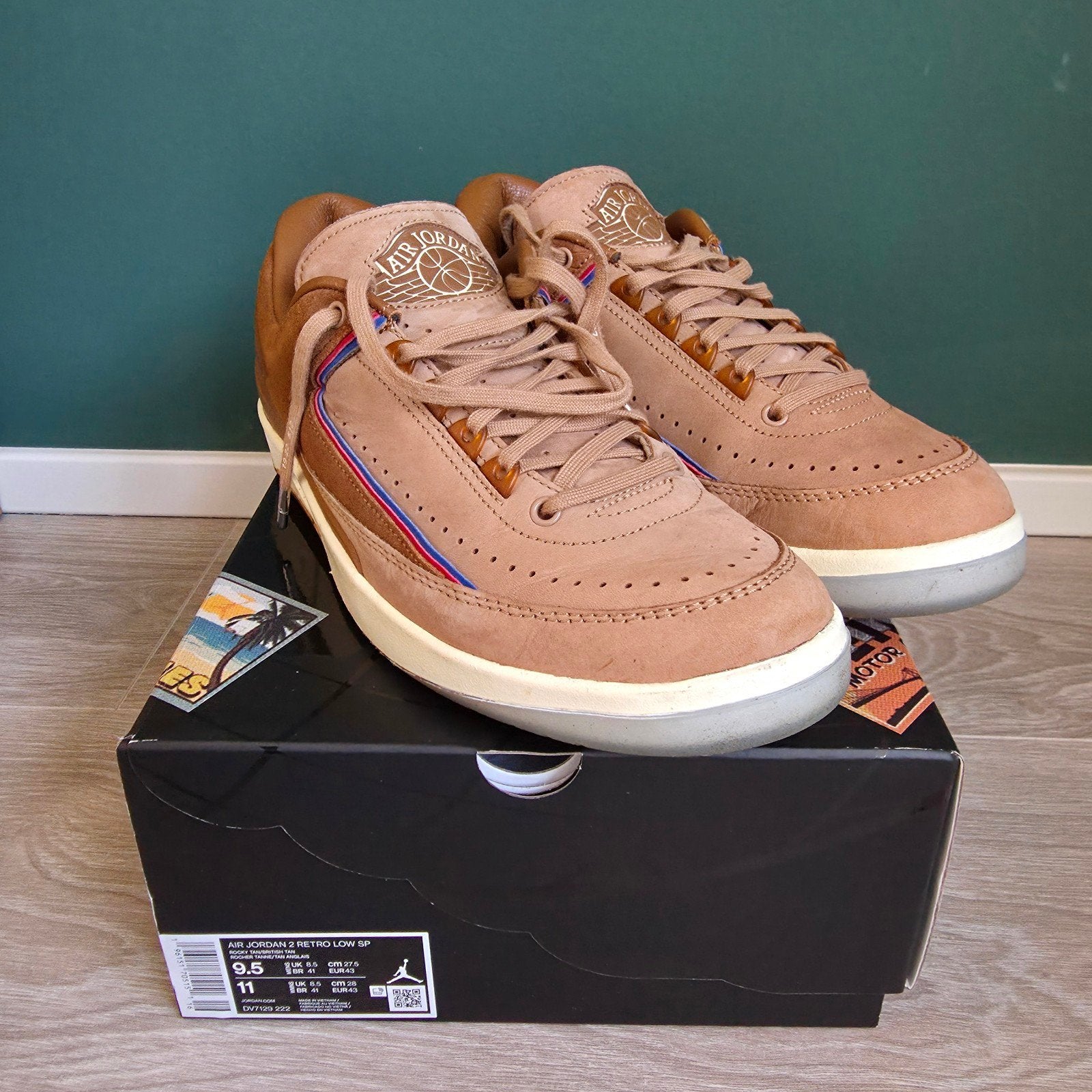 Nike air Jordan 2 Retro Low Two 18. Maat 43, Bruin, Ophalen of Verzenden, Zo goed als nieuw, Nike Air Jordan